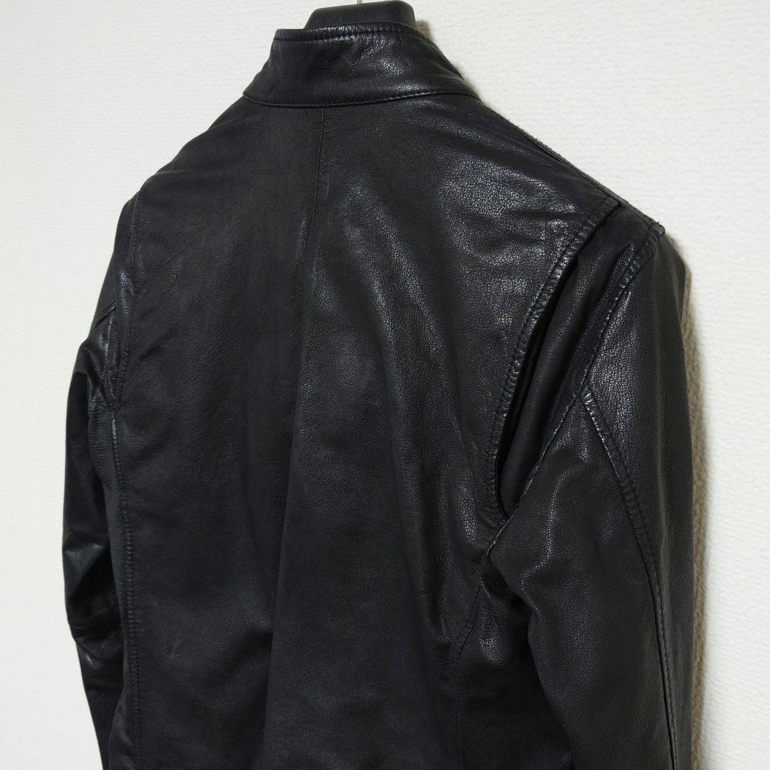 BEAMS ビームス メンズ セミ ダブルライダース ジャケット 羊革 黒