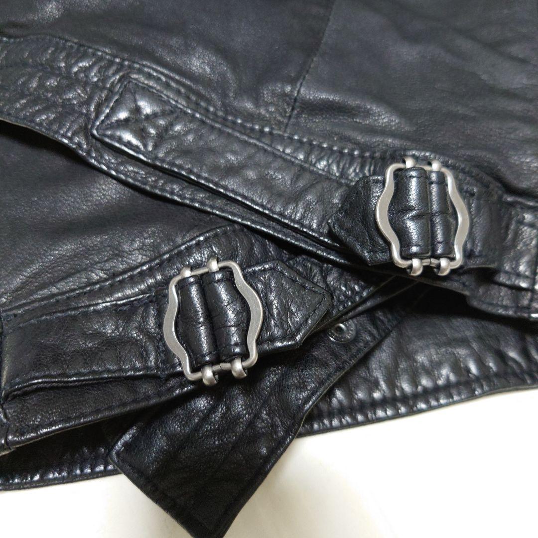 BEAMS ビームス メンズ セミ ダブルライダース ジャケット 羊革 黒