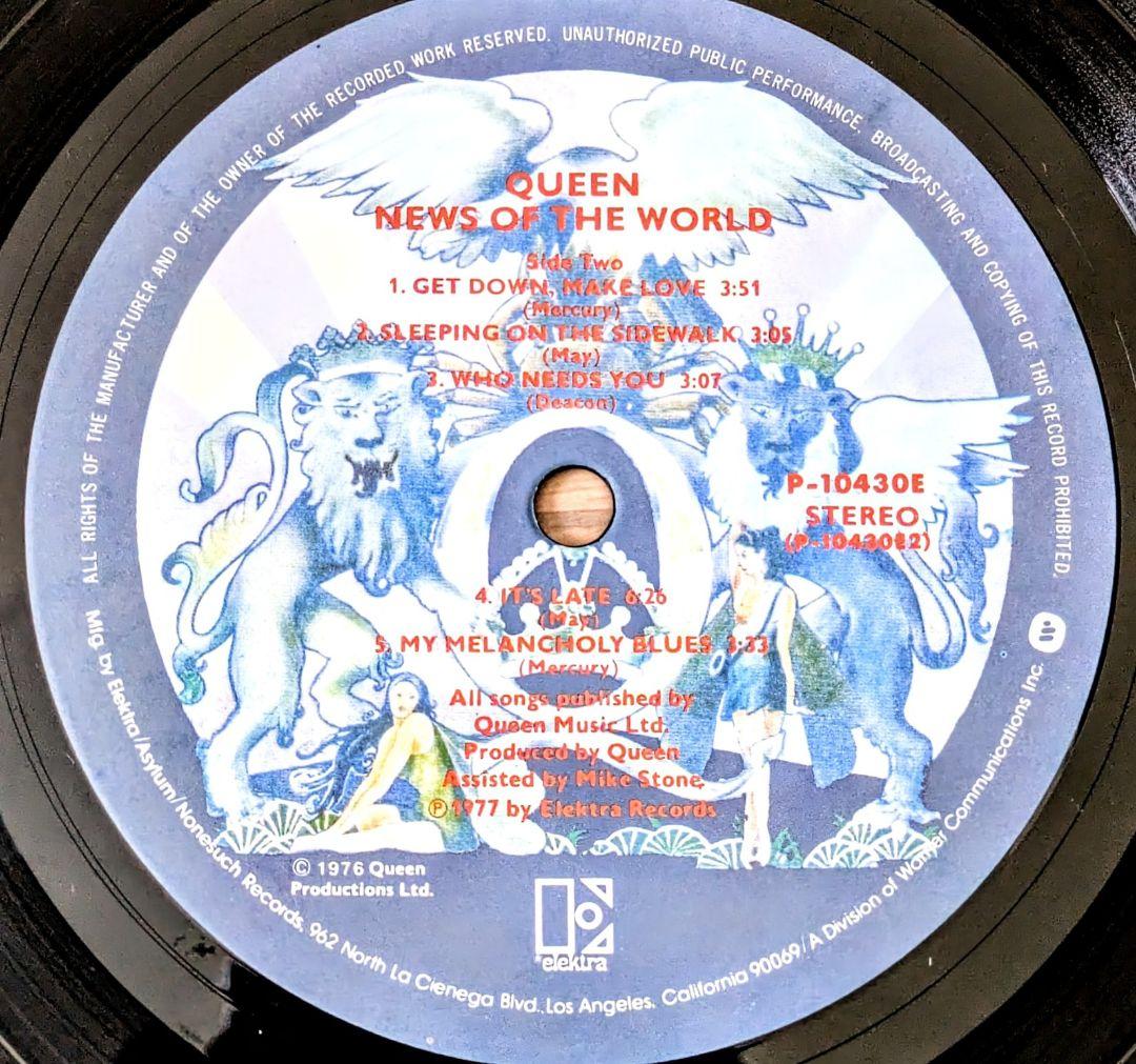 『状態極上⭕️LP』Queen News of the World 1977年
