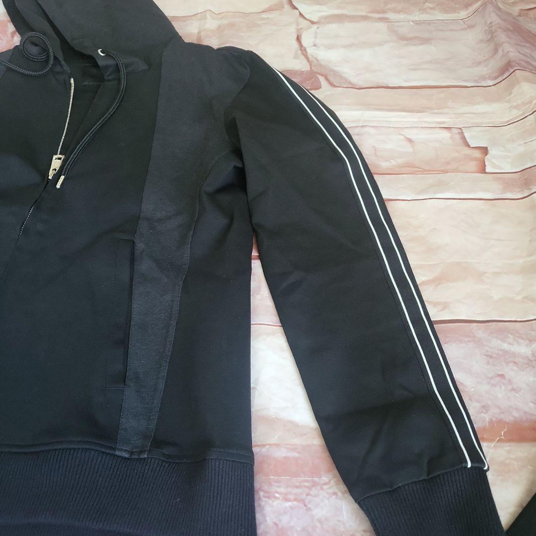 AKM フード付きジャージ上下セット ブラック