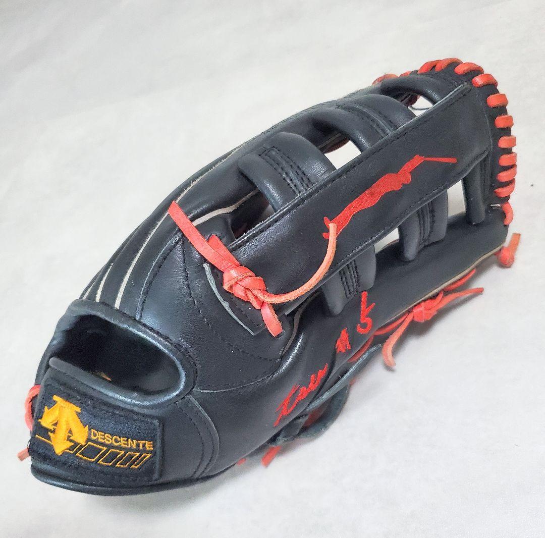 デサント 日本製 新庄剛志モデル シルエット刻印 外野用 軟式グローブ 激レア