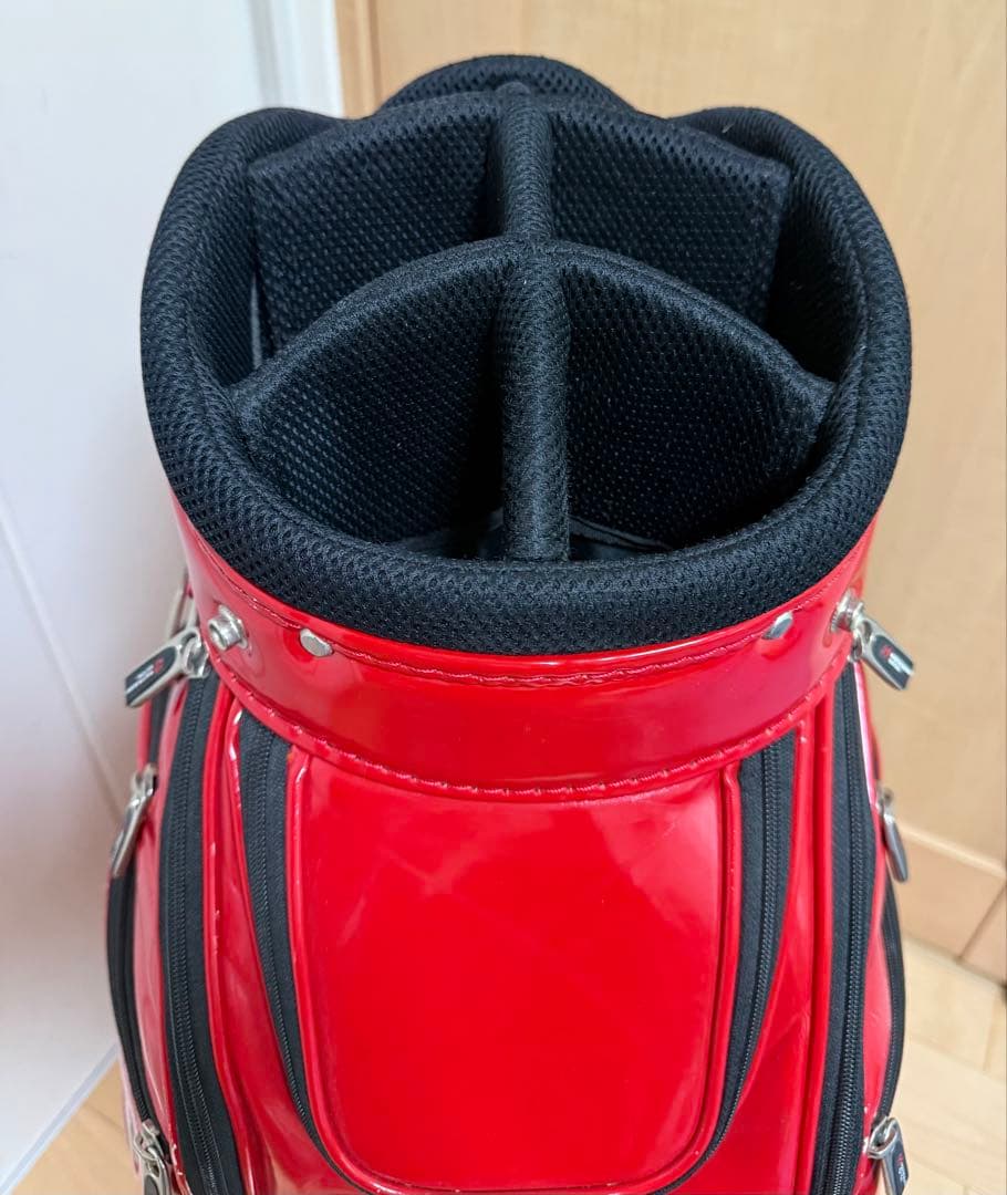 完売★マスターバニー★キャディバッグ★パーリーゲイツ★ゴルフバッグ★エナメル★赤