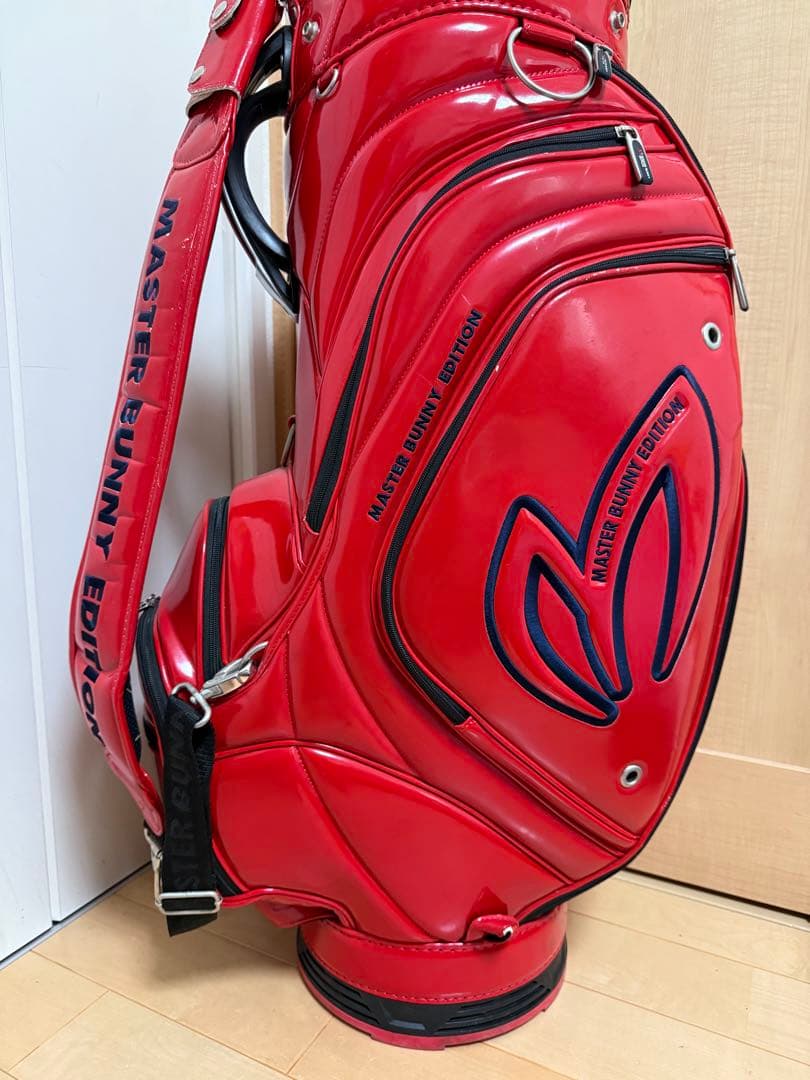 完売★マスターバニー★キャディバッグ★パーリーゲイツ★ゴルフバッグ★エナメル★赤