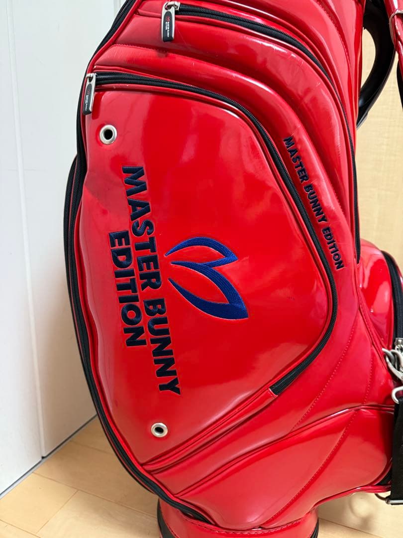 完売★マスターバニー★キャディバッグ★パーリーゲイツ★ゴルフバッグ★エナメル★赤