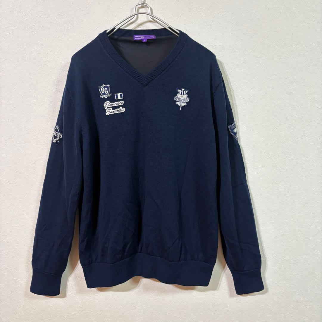 【BEAMS GOLF】PURPLE LABEL Vネックニット　ゴルフ　メンズ