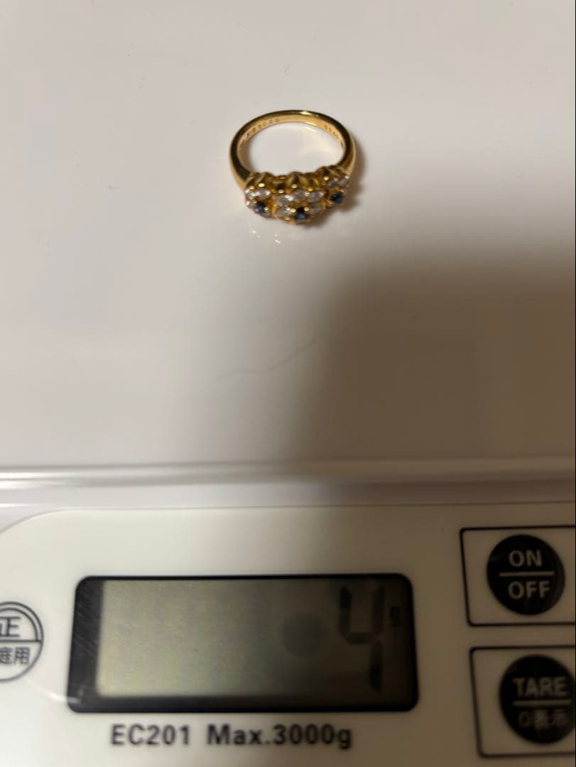 最終お値下げ）ミキモト K18 サファイア/ダイヤモンドリング