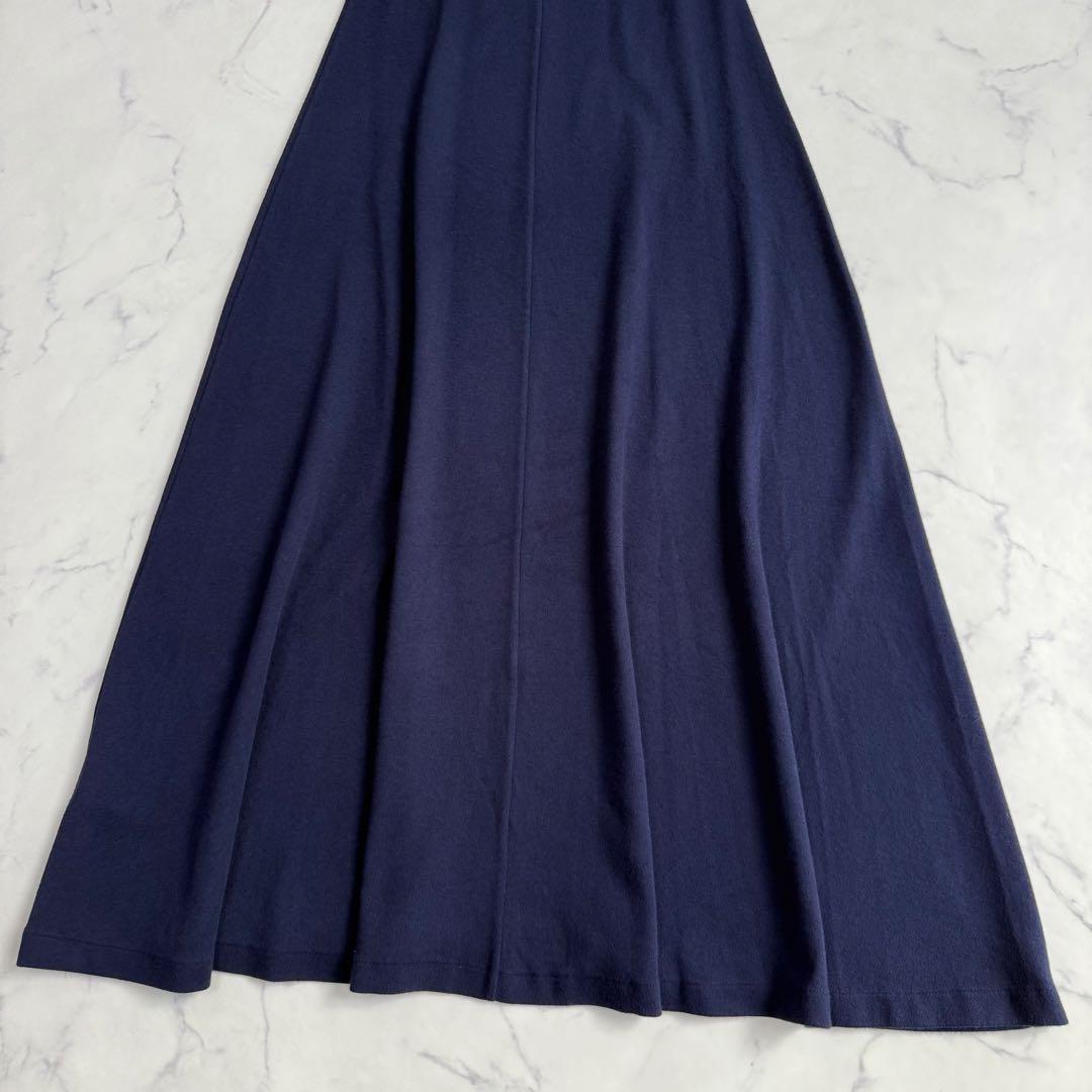 【ポロラルフローレン】ストレッチコットンブレンド Tシャツドレス　ネイビー　刺繍