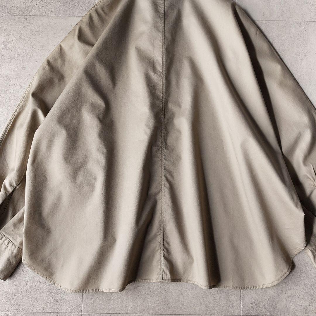 未使用 ダントン ハイコットンツイルドルマンスリーブシャツ 36