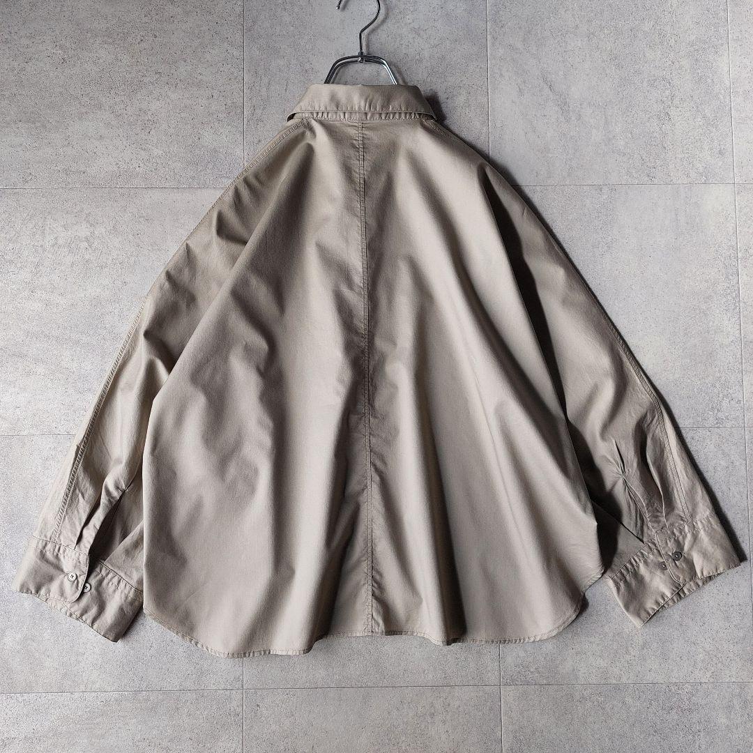 未使用 ダントン ハイコットンツイルドルマンスリーブシャツ 36