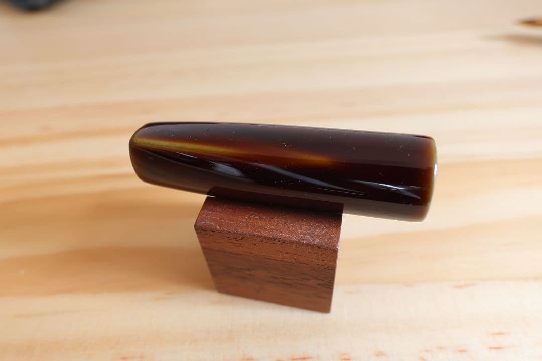 中屋万年筆　背鰭2　碧溜　中字