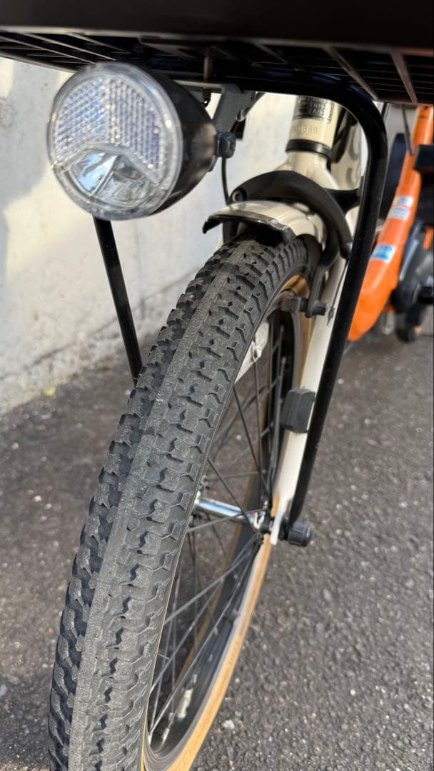 電動アシスト自転車 チャイルドシート2つ付き　ギュット クルーム　オレンジ