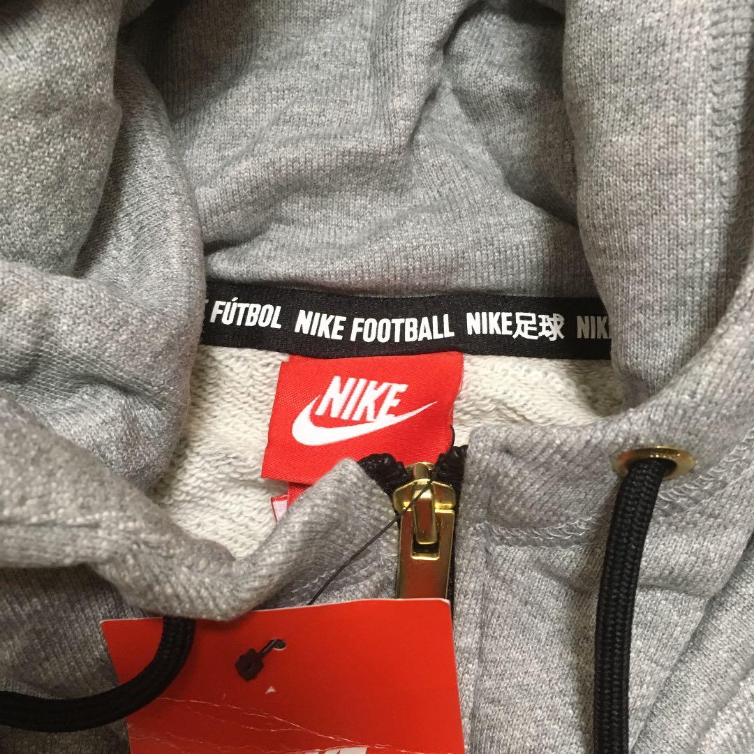 ナイキFC グレーパーカー　長袖　新品　未使用　オーセンティック　XLサイズ