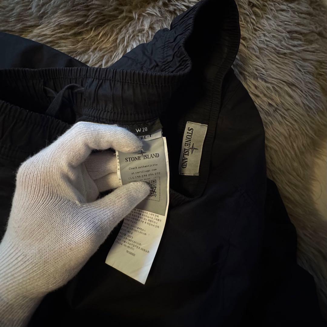 美品☆STONE  ブラック ストレートパンツW28