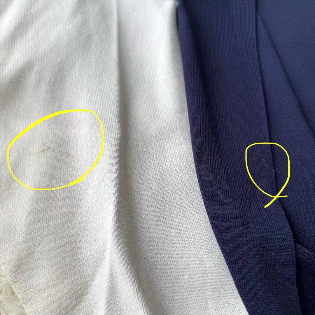 JENNE ジェンヌ　バックフリルタイトニットワンピース　ネイビー