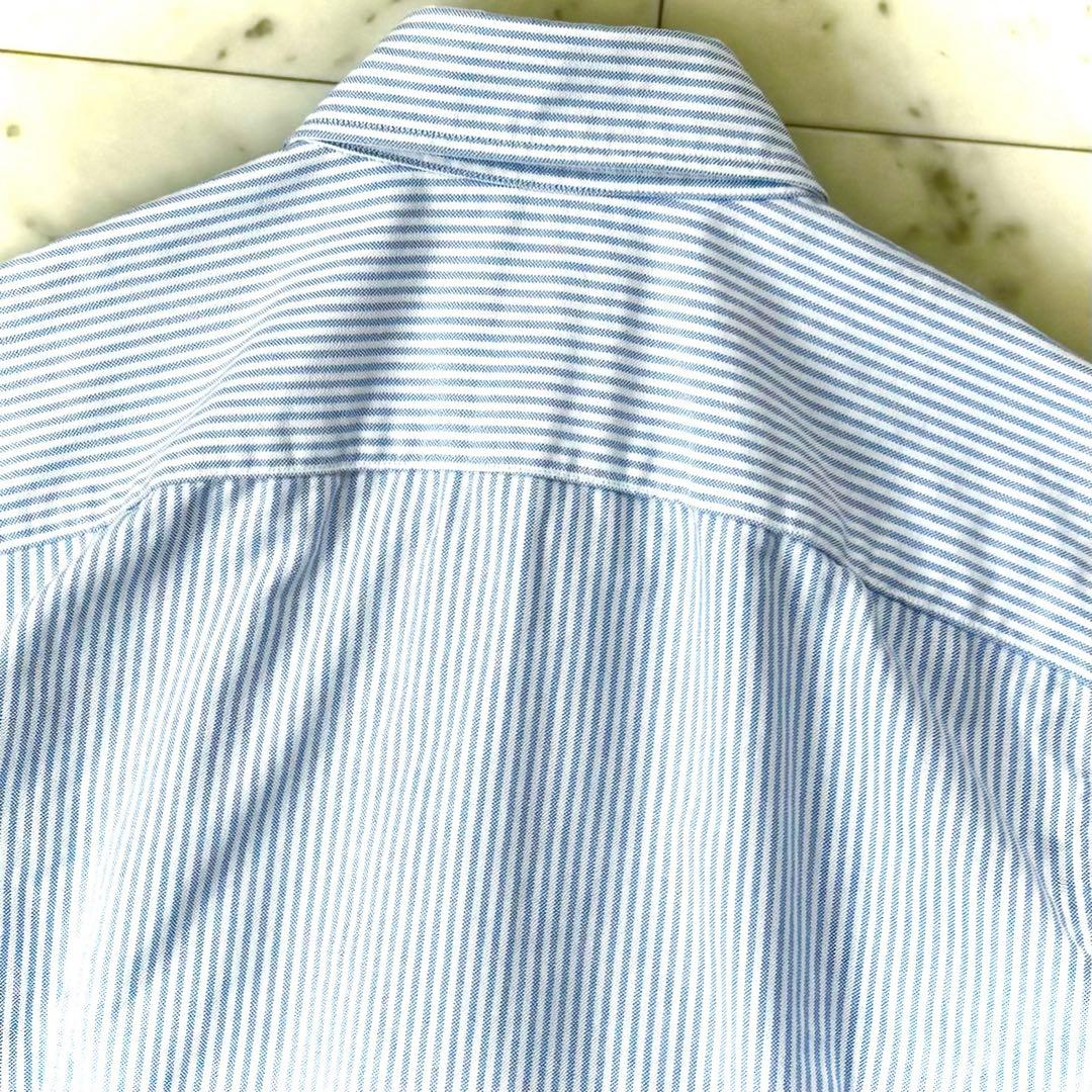 極美品　ポロラルフローレン　コットン　オックスフォードストライプシャツ　刺繍