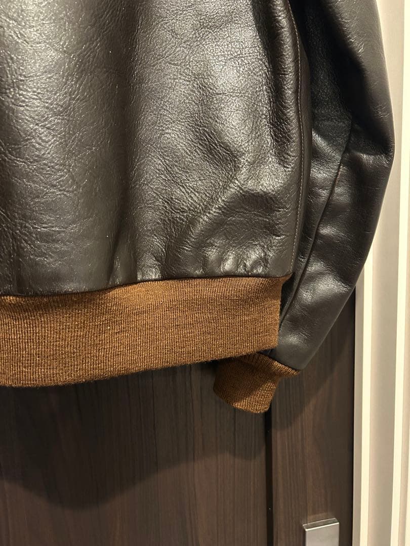 希少　ヴィンテージ　旧リアルマッコイズ　シールブラウン a-2 レザージャケット