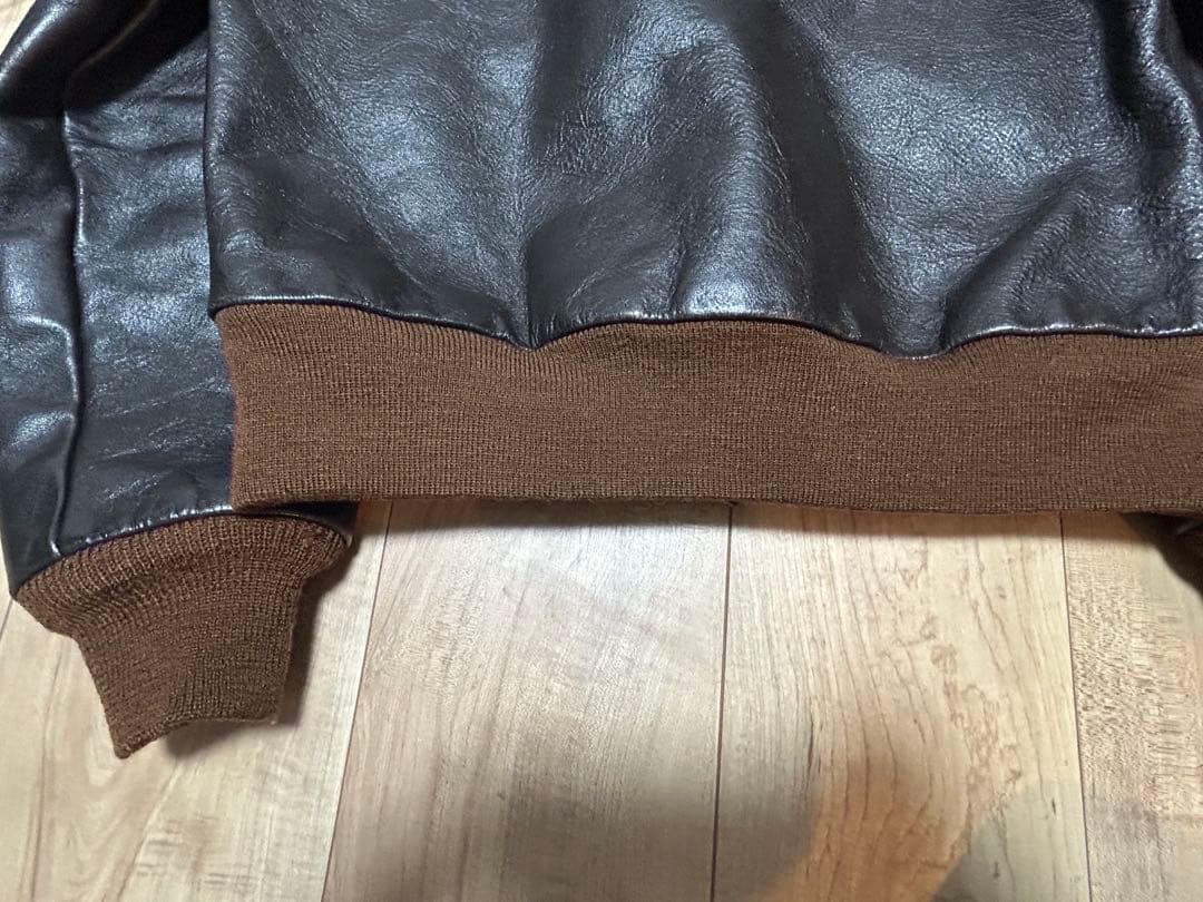 希少　ヴィンテージ　旧リアルマッコイズ　シールブラウン a-2 レザージャケット