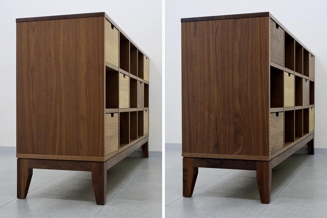 美品 リバティ シェルフ ウォールナット 無垢材 棚 飾り棚 大川家具 アクタス