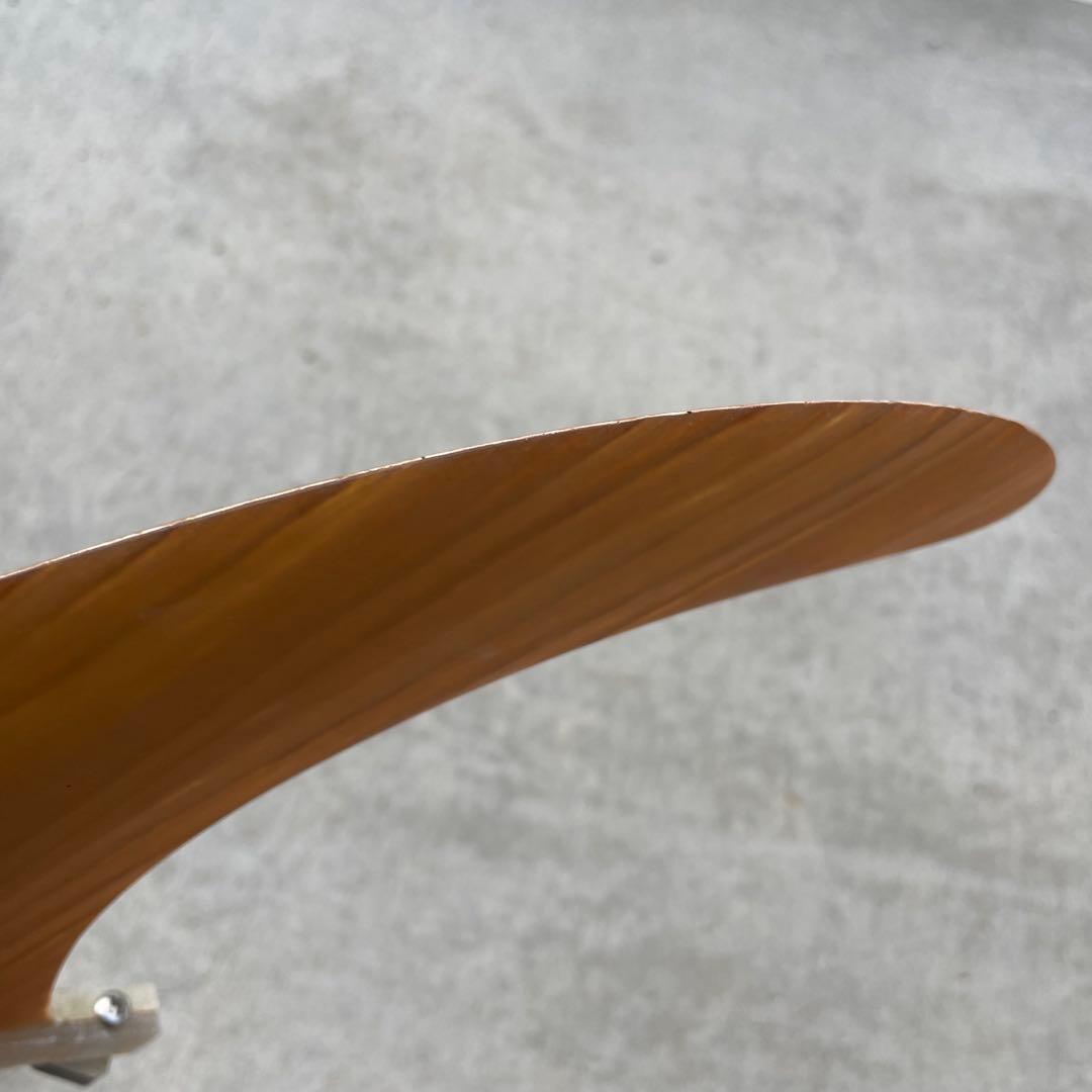 シングルフィン　フィン　ロングボード　ミッドレングス　ウッド　木目　7インチ