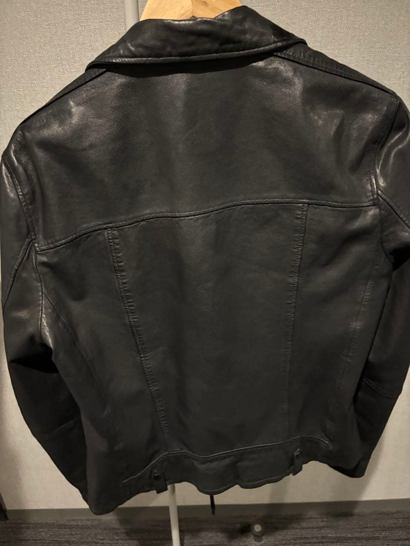 ALL SAINTS ラムレザー ダブルライダースジャケット S