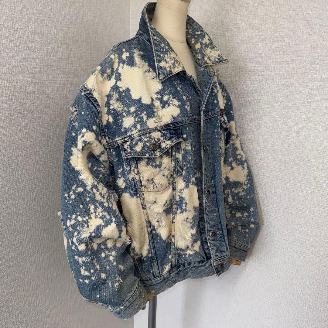 鬼レア 90s croco polo team ブリーチ デニム ジャケット