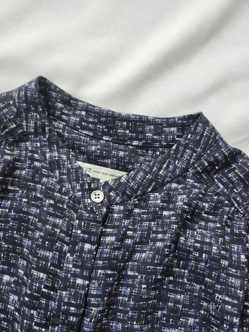 美品　23区　大きいサイズ　46 ツイーディープリントワンピース 洗える