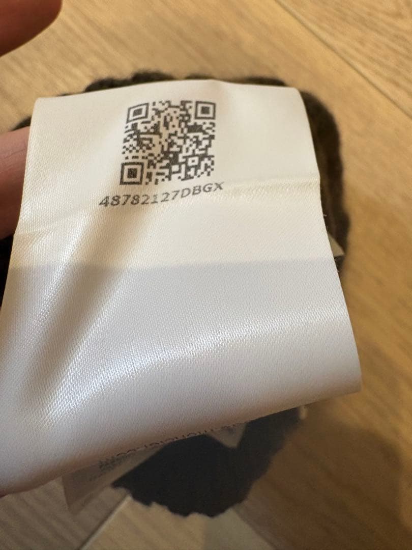 MONCLER ケーブル編みニット帽 Lサイズ ダークグリーン