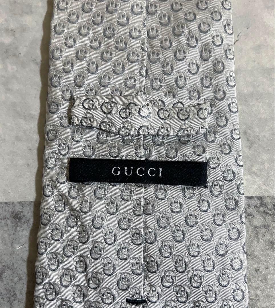 GUCCI ネクタイ G柄 ジャガード 光沢