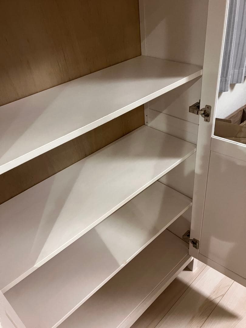 イケヤ　HEMNES ヘムネス　コレクションケース　リビング　食器棚　収納家具