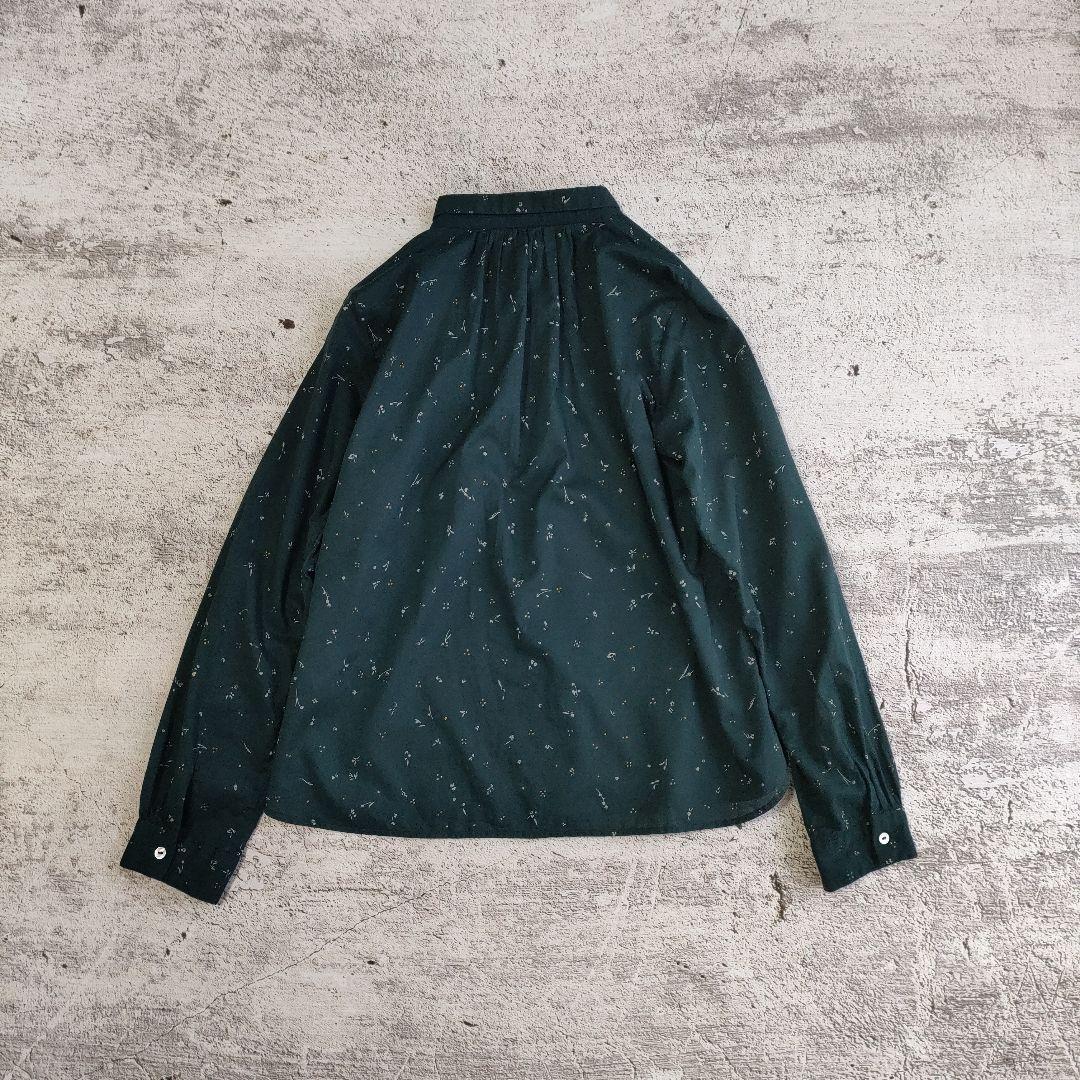 希少//Pal'las Palace/梅花柄 箔プリント ちび襟シャツ/日本製