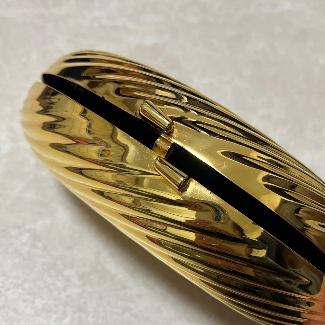 パーティバッグ メタル 結婚式 卒業 卵型 だえん ゴールド