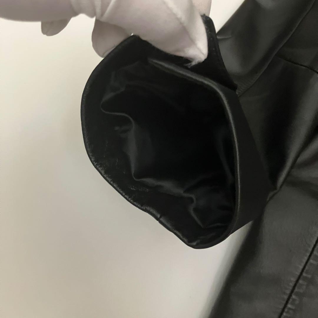 DAN VALENTINO 馬革　レザーテーラード　高級　2ボタン　ブラック