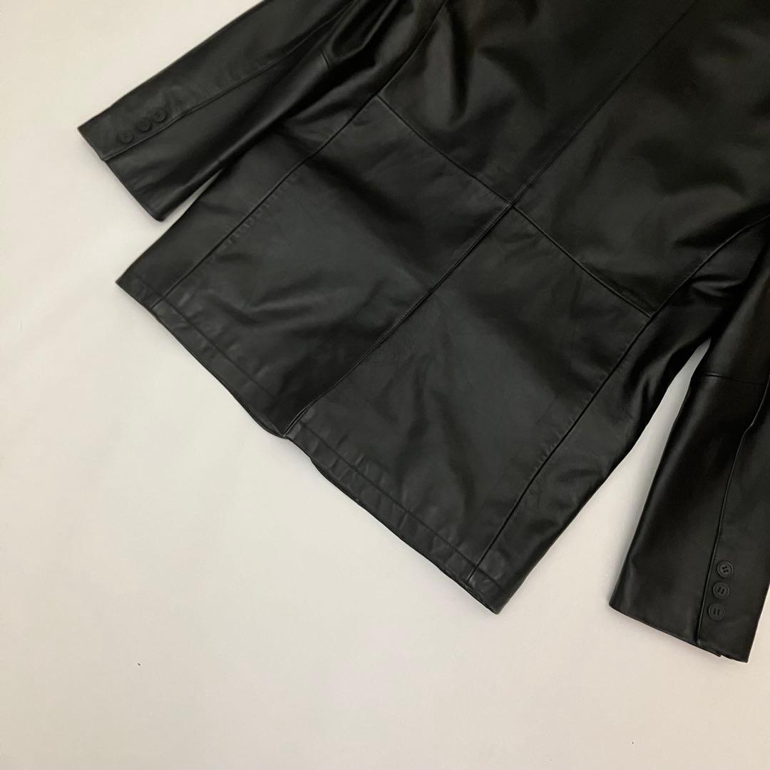 DAN VALENTINO 馬革　レザーテーラード　高級　2ボタン　ブラック