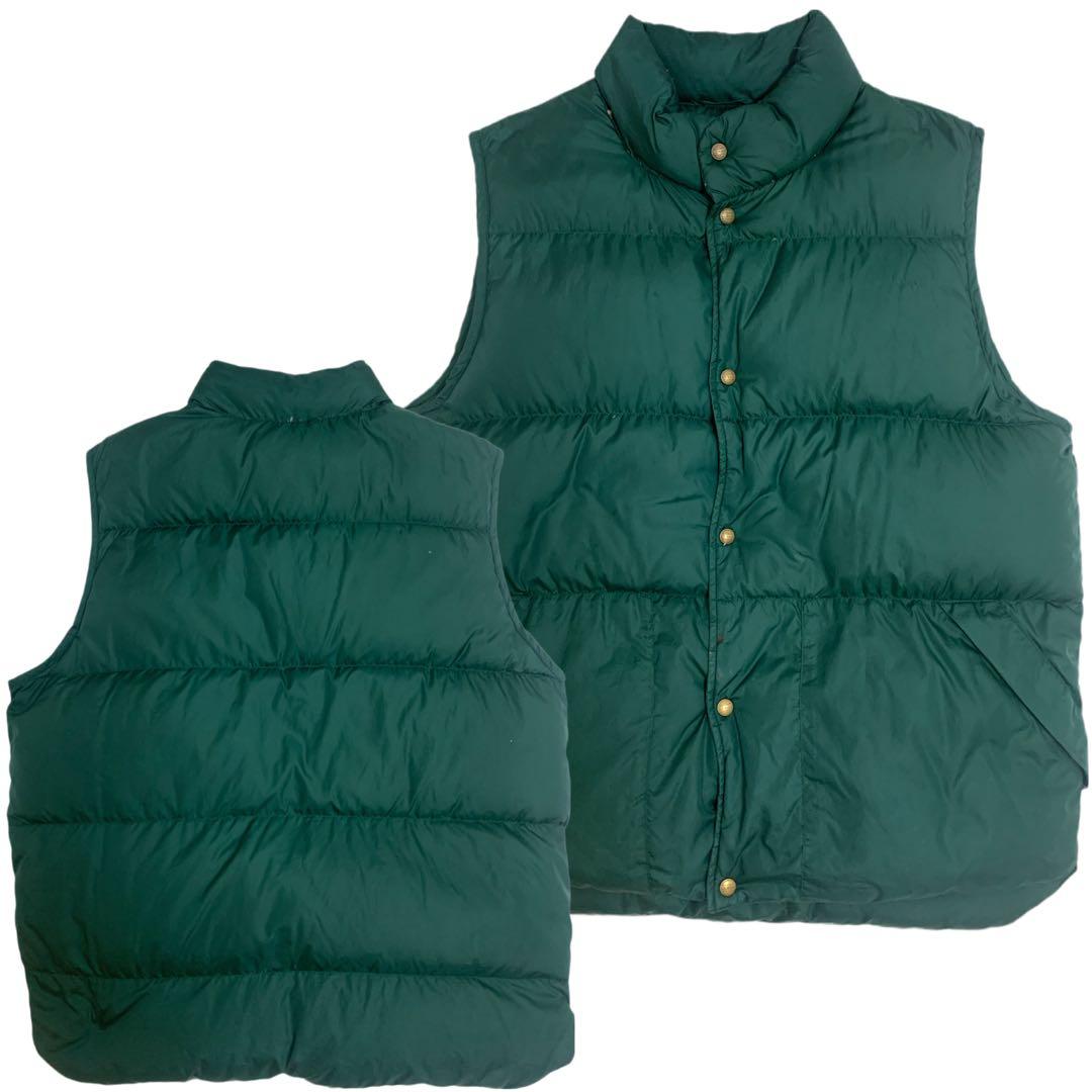 L.L.Bean OUTDOORS VINTAGE 90s ダウンベスト L 緑