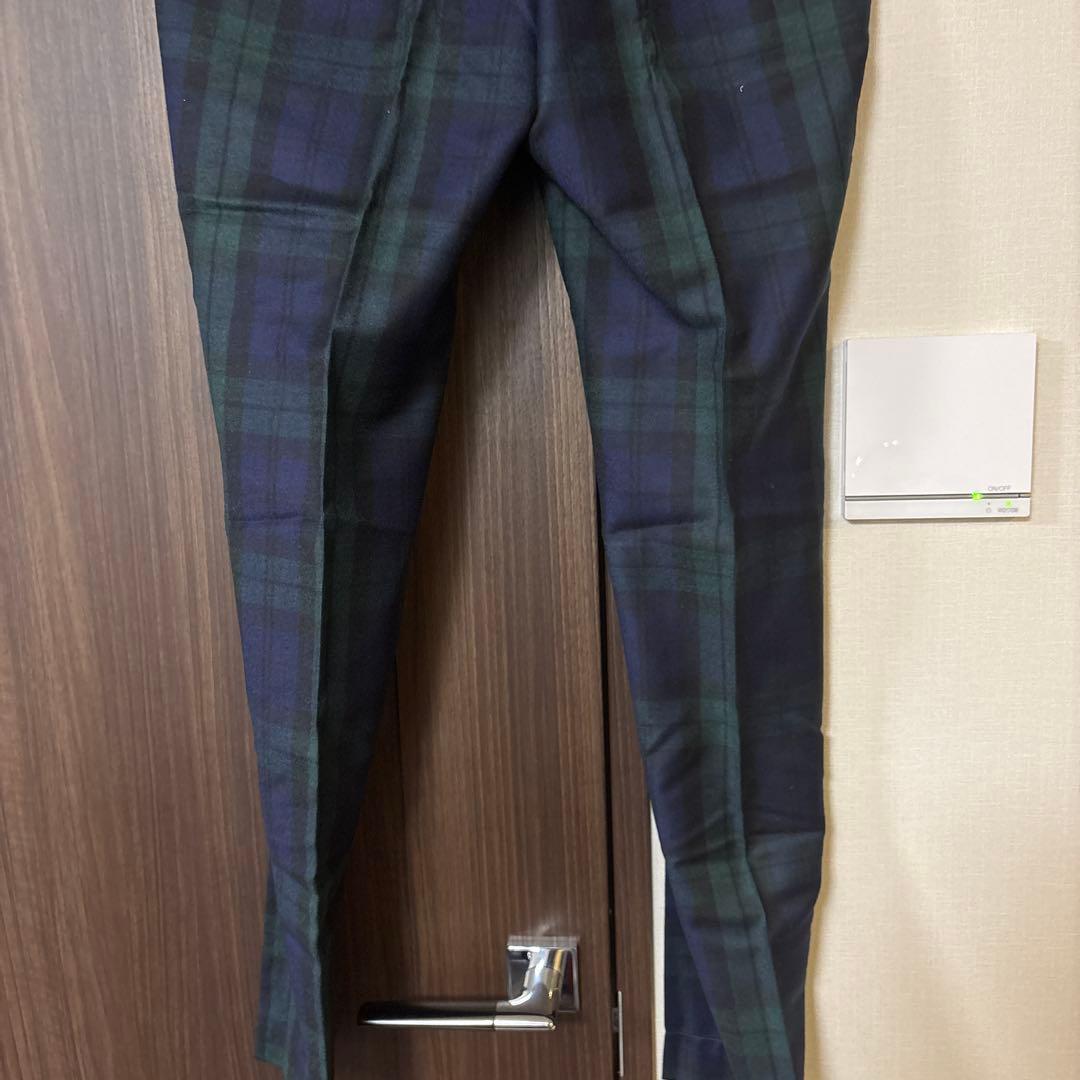 Incotex チェック　ネイビーグリーン　46