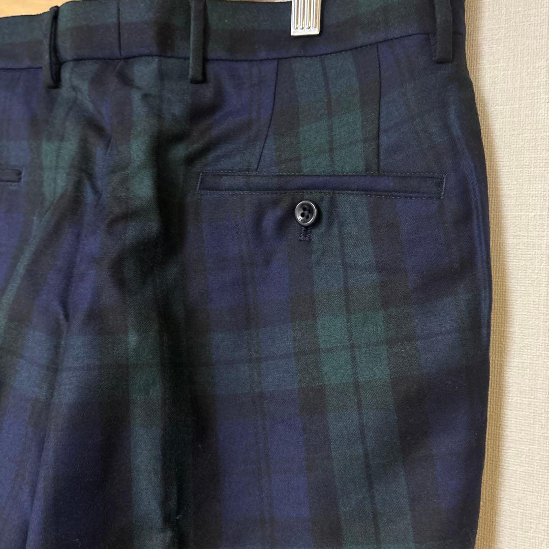 Incotex チェック　ネイビーグリーン　46