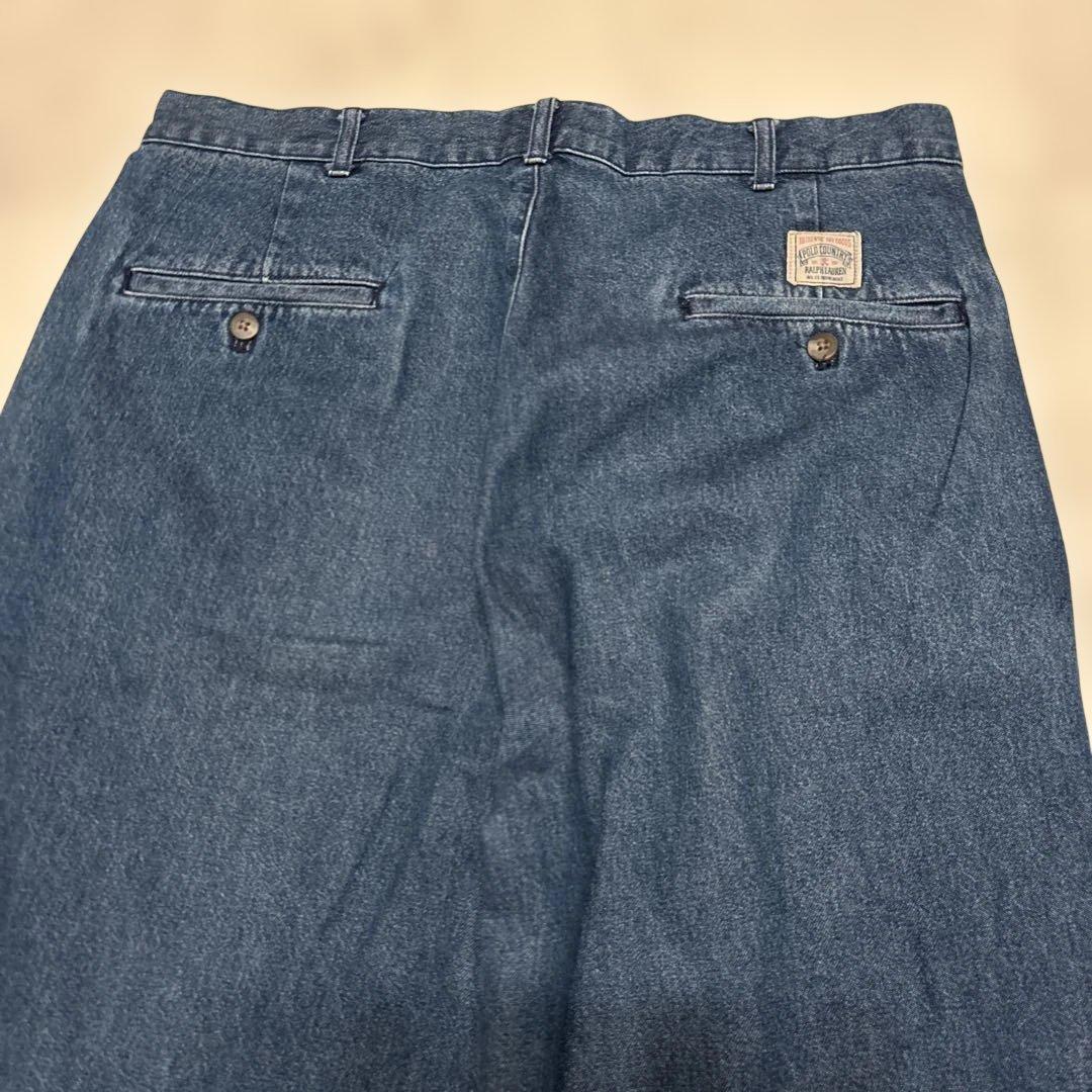 90s00sポロラルフローレンデニムスラックス　ポロチノ　usa アメカジ