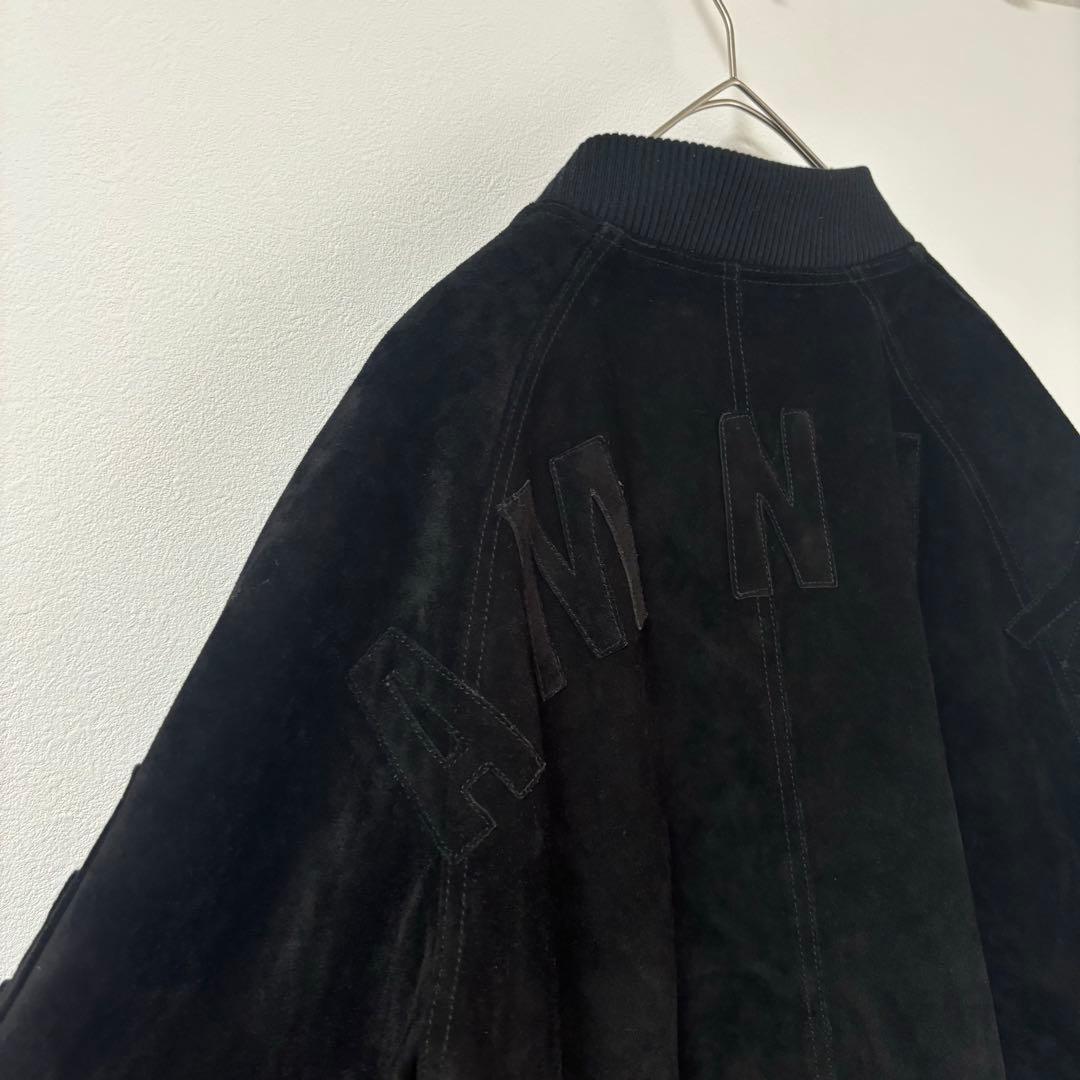 平本蓮着用✨amnjx RIZIN レザージャケット　牛革　MA-1 　L 黒