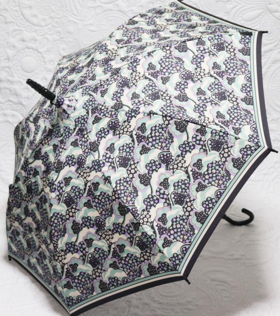 新品タグ付き【アナスイ】洋風パゴダ型 幾何学フィオーリ風柄 長傘 雨傘