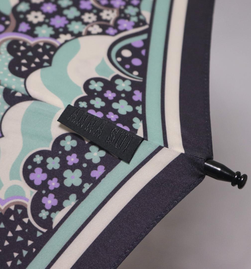 新品タグ付き【アナスイ】洋風パゴダ型 幾何学フィオーリ風柄 長傘 雨傘