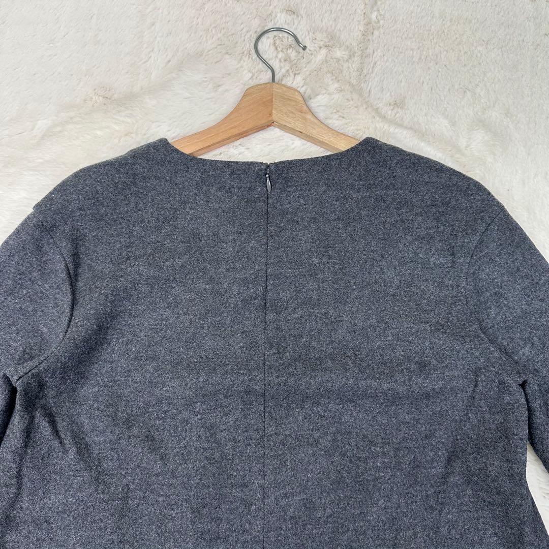✨美品✨セオリーリュクス SAMARA 圧縮ウール Vネック プルオーバー 濃灰