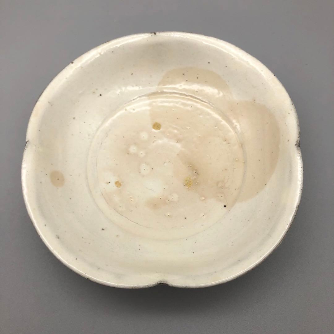 希少年代物唐津焼隆太窯中里粉引ふちなぶり皿5枚セット12-13cm骨董ビンテージ