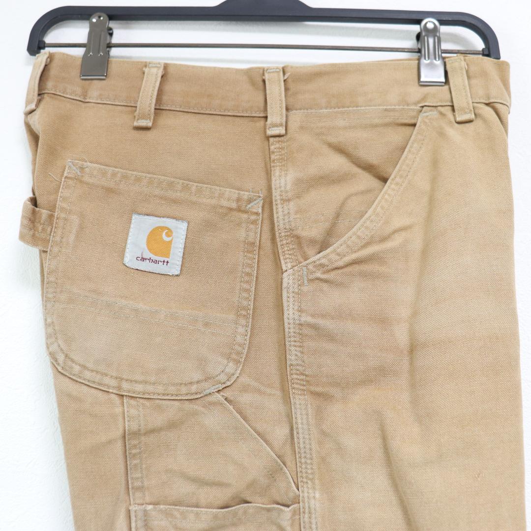 【希少】USA製　90s カーハート　ダック　ペインターパンツ　ベージュ W29