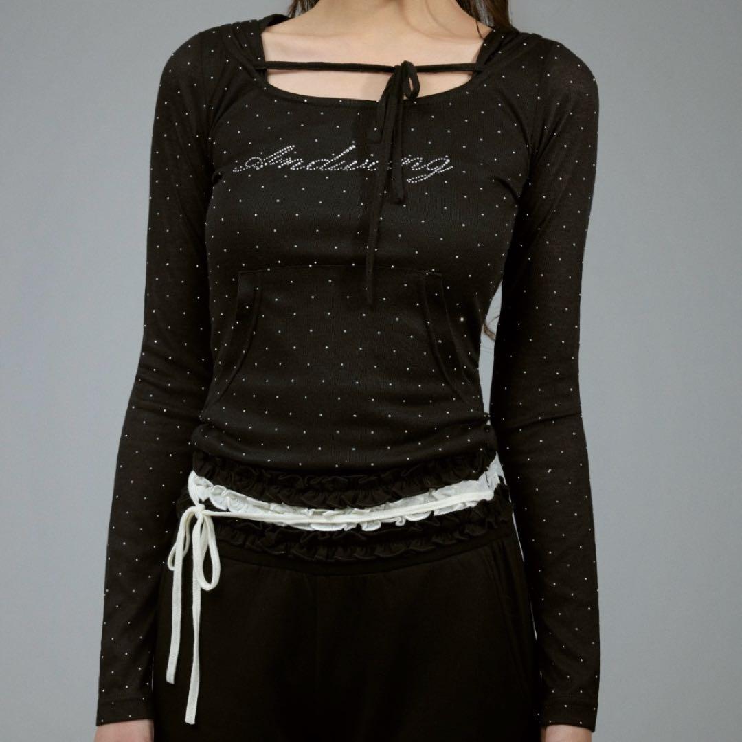 Andwang Glam Frill Bijou Set Up トップスのみ