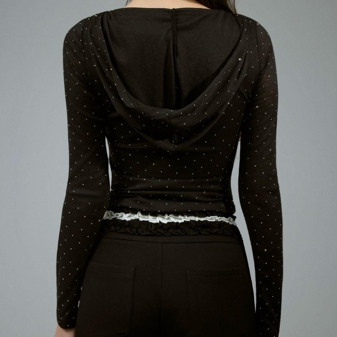 Andwang Glam Frill Bijou Set Up トップスのみ