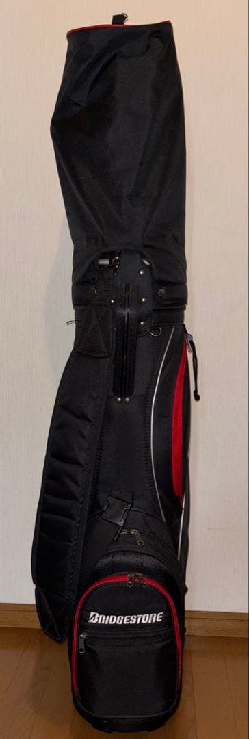 BRIDGESTONE キャディバッグ 9型 黒/赤シルバー