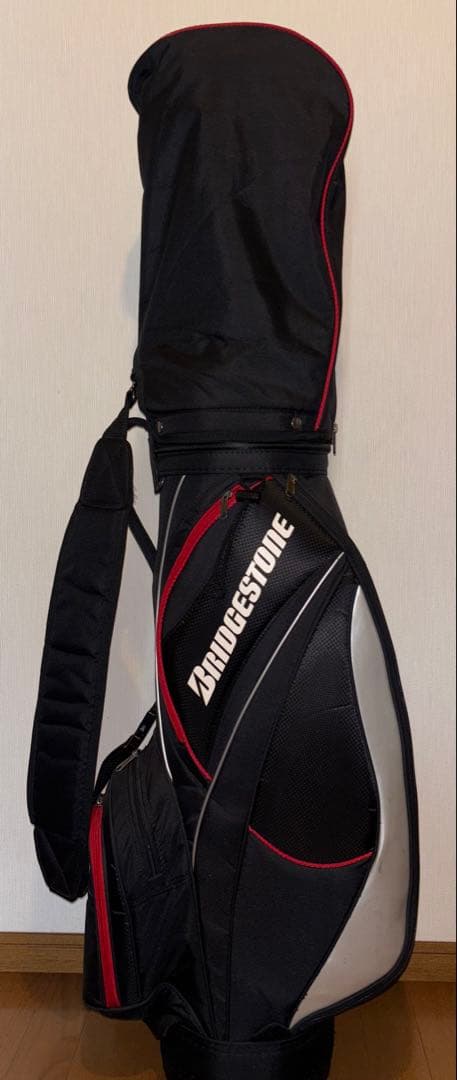 BRIDGESTONE キャディバッグ 9型 黒/赤シルバー