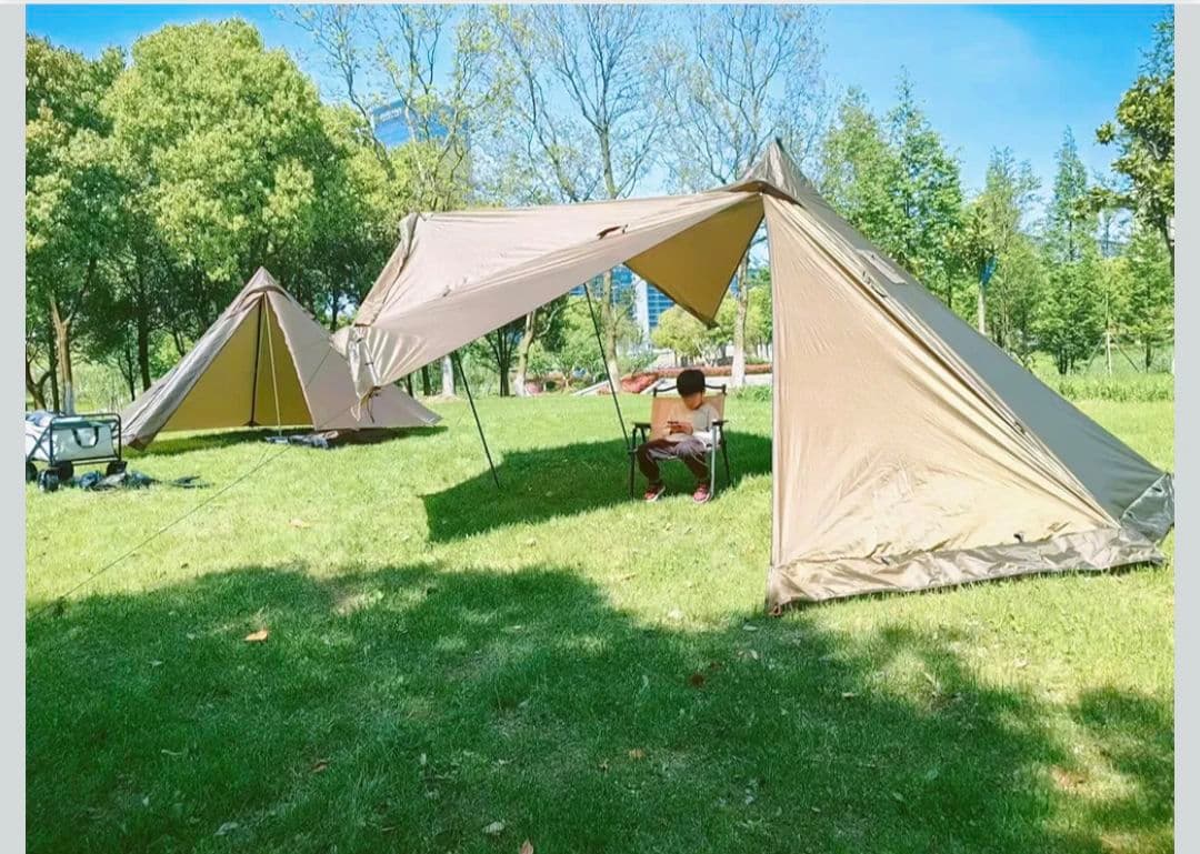 Unafreely ワンポールテントスノースカート難燃 煙突穴 更に謎テント