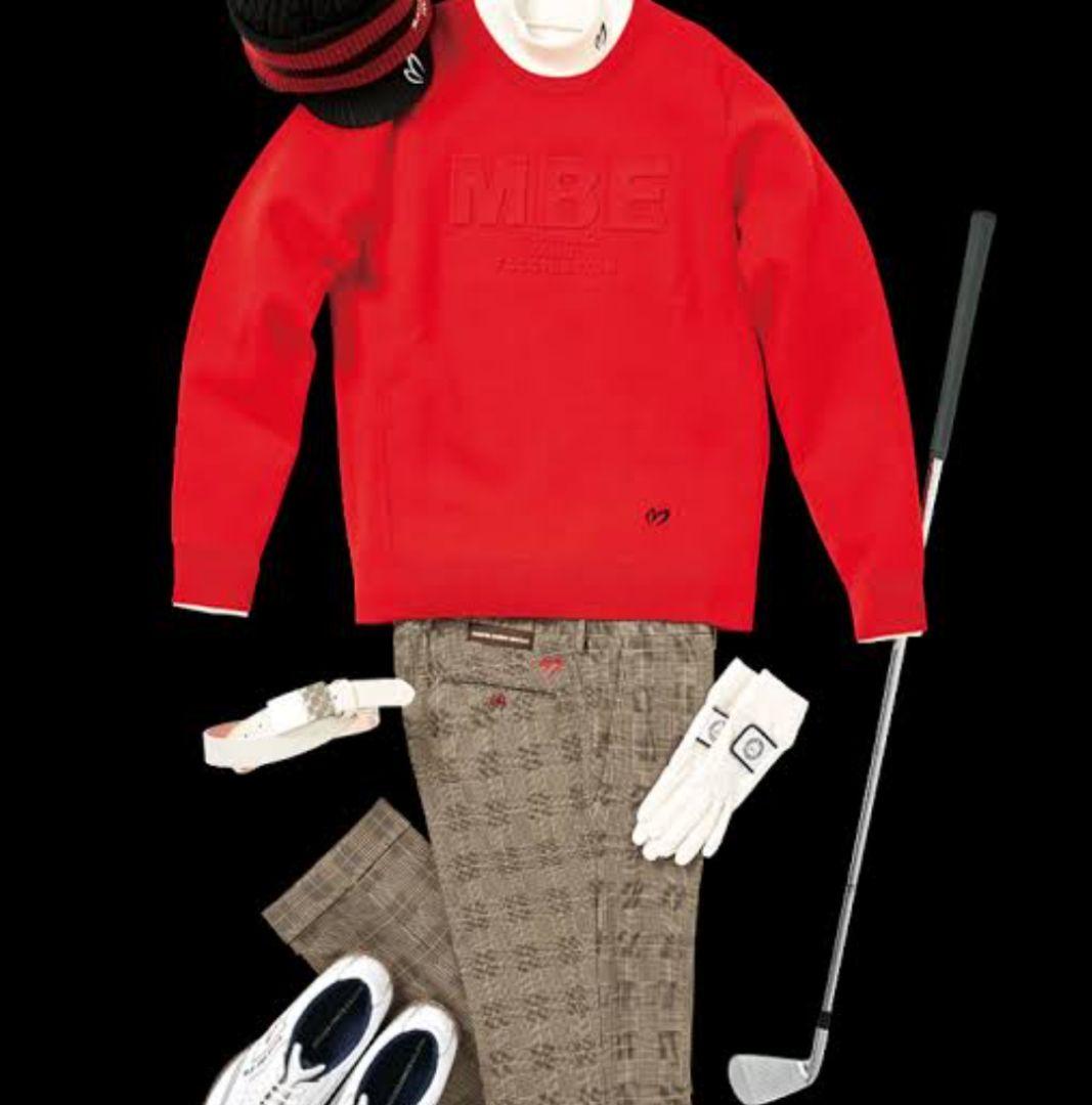 マスターバニーエディション　刺繍　3D 文字 ニット　レッド　サイズ4　MBE