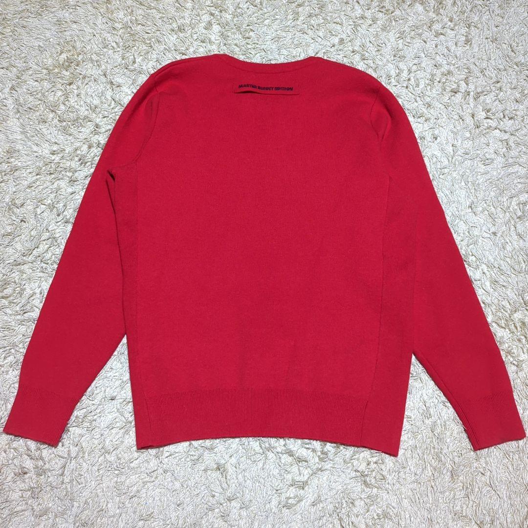 マスターバニーエディション　刺繍　3D 文字 ニット　レッド　サイズ4　MBE